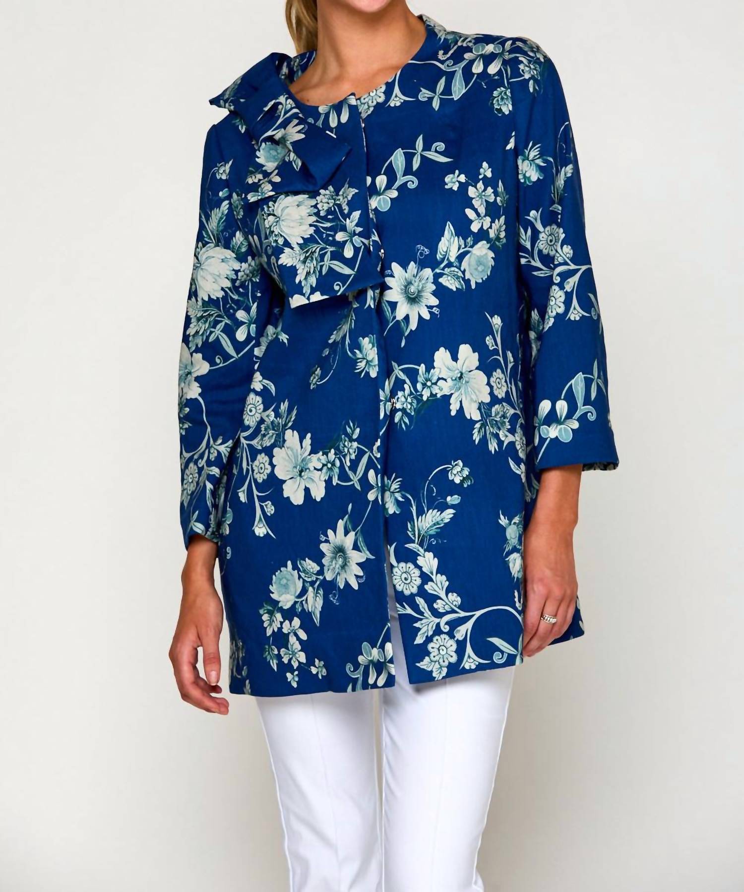 SARA CAMPBELL Sabrina Bow Jacket in mum garden - women's jacket