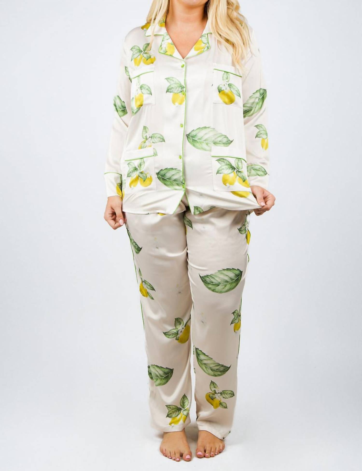 Isayes - Lemon Pajama Set - Plus