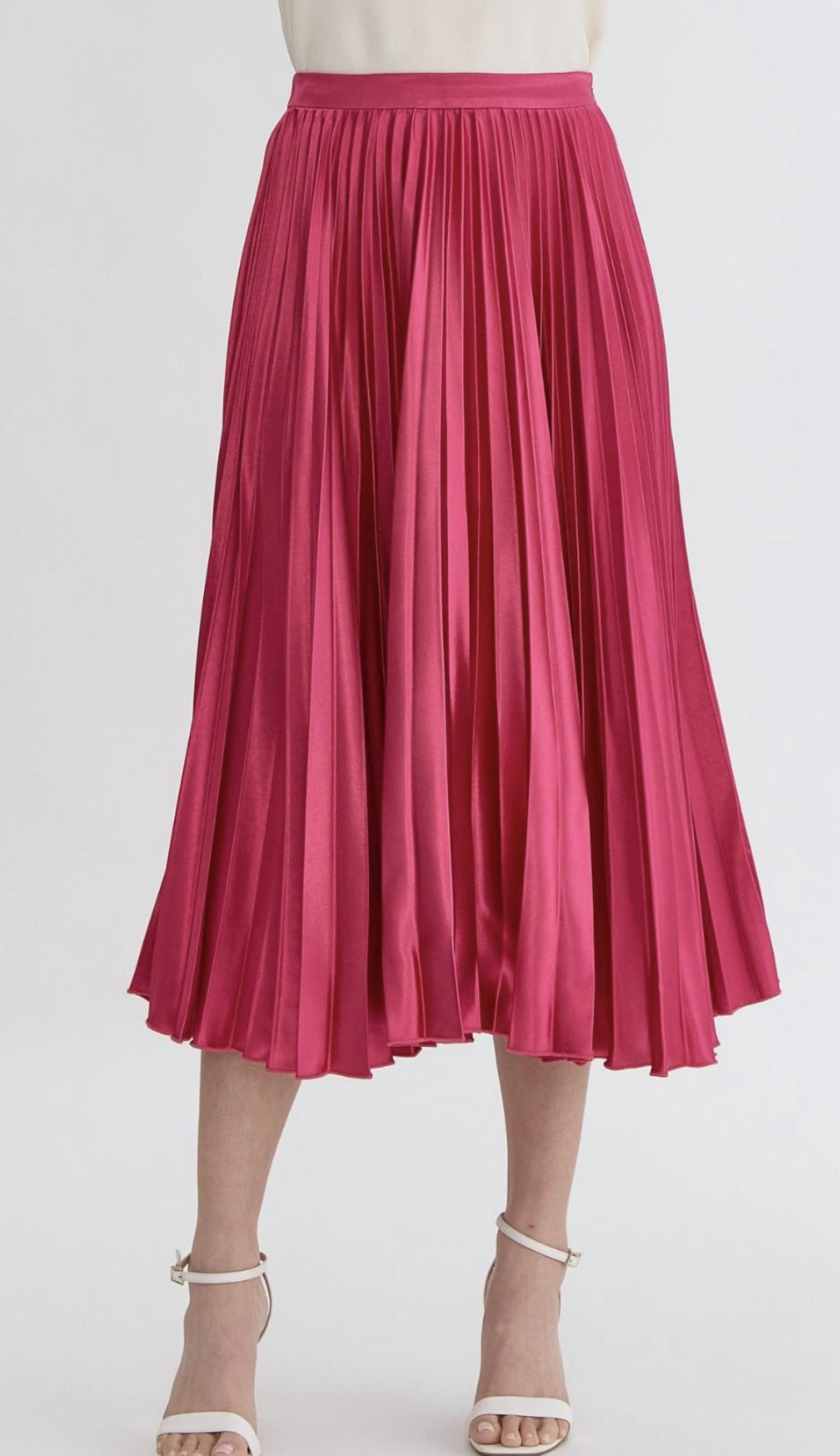 Entro - Party Starter Metallic Pleated Skirt