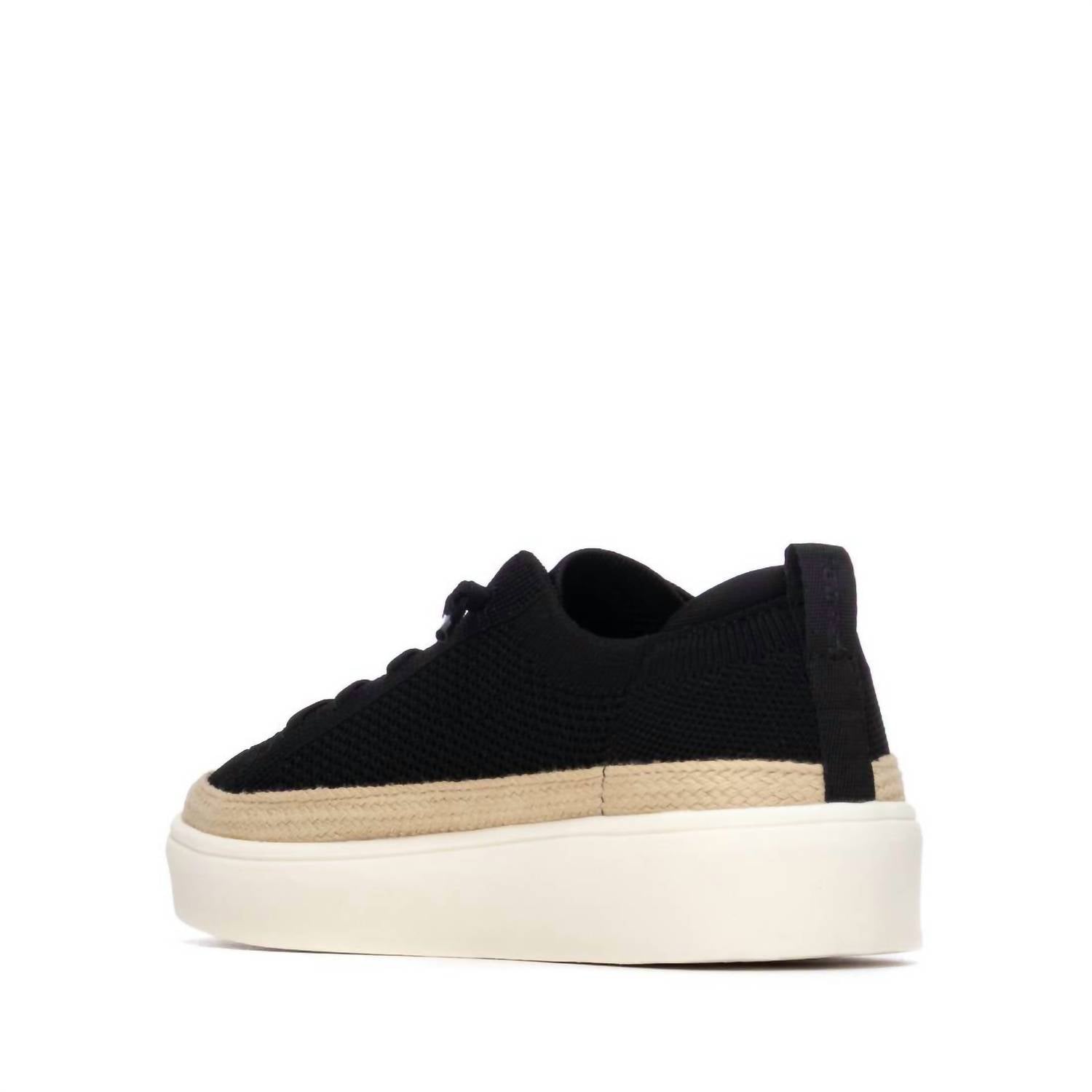 Xti Women's Refresh Textile Shoes in black - women's sneaker - detail view