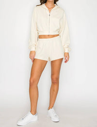 Knit Riot - Cove Crop Zip Hoodie