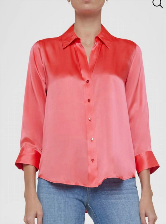 L'Agence - Dani 3/4 Sleeve Silk Blouse