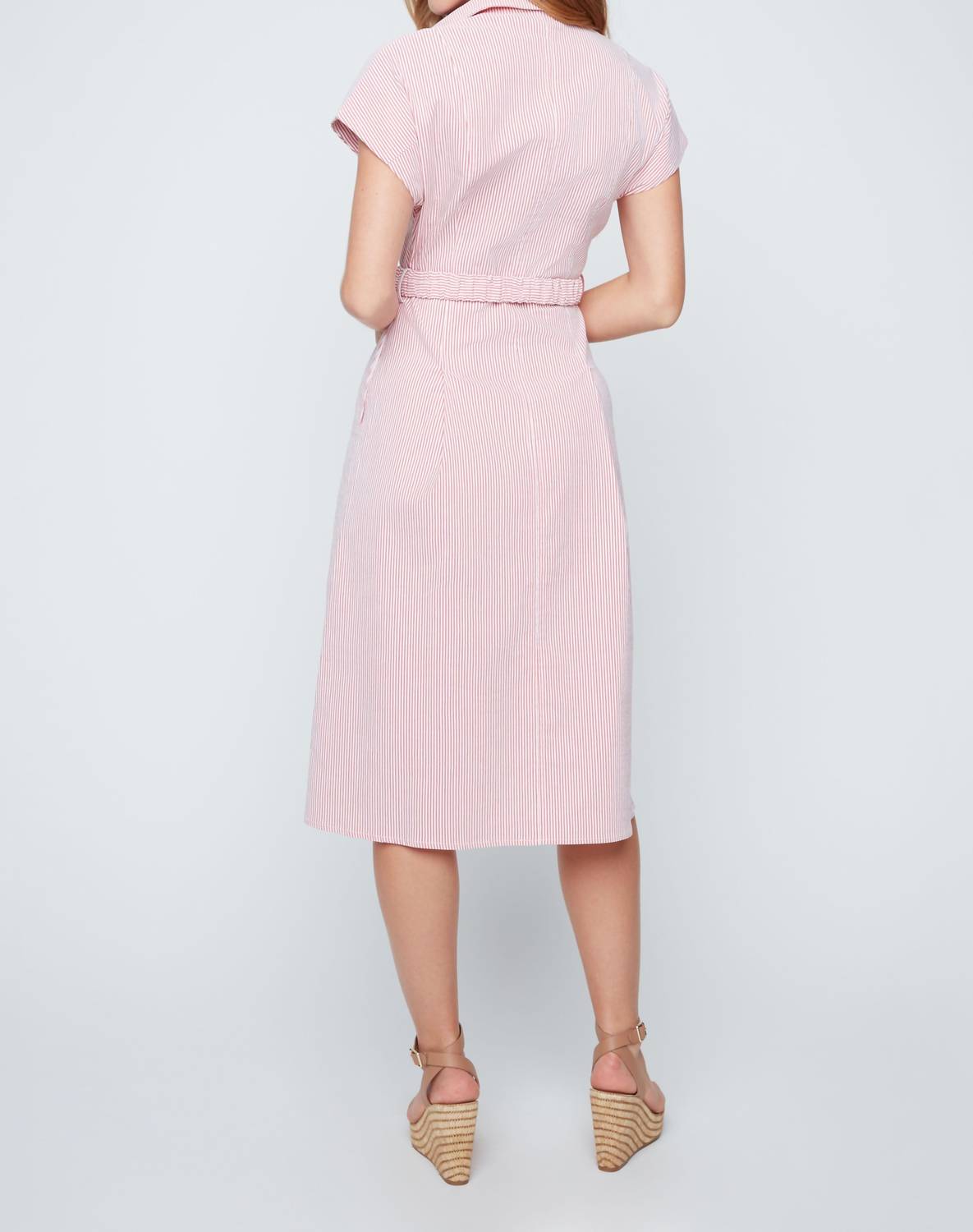 Renuar - Mint To Blush Stripe Midi Dress