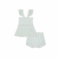 Posh Peanut - Girls Smocked Babydoll Bummie 2 Piece Set