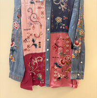 John Mark - Multi Embroidered Collared Blouse