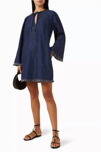 Zimmermann - Rhiannon Fringe Denim Mini Dress