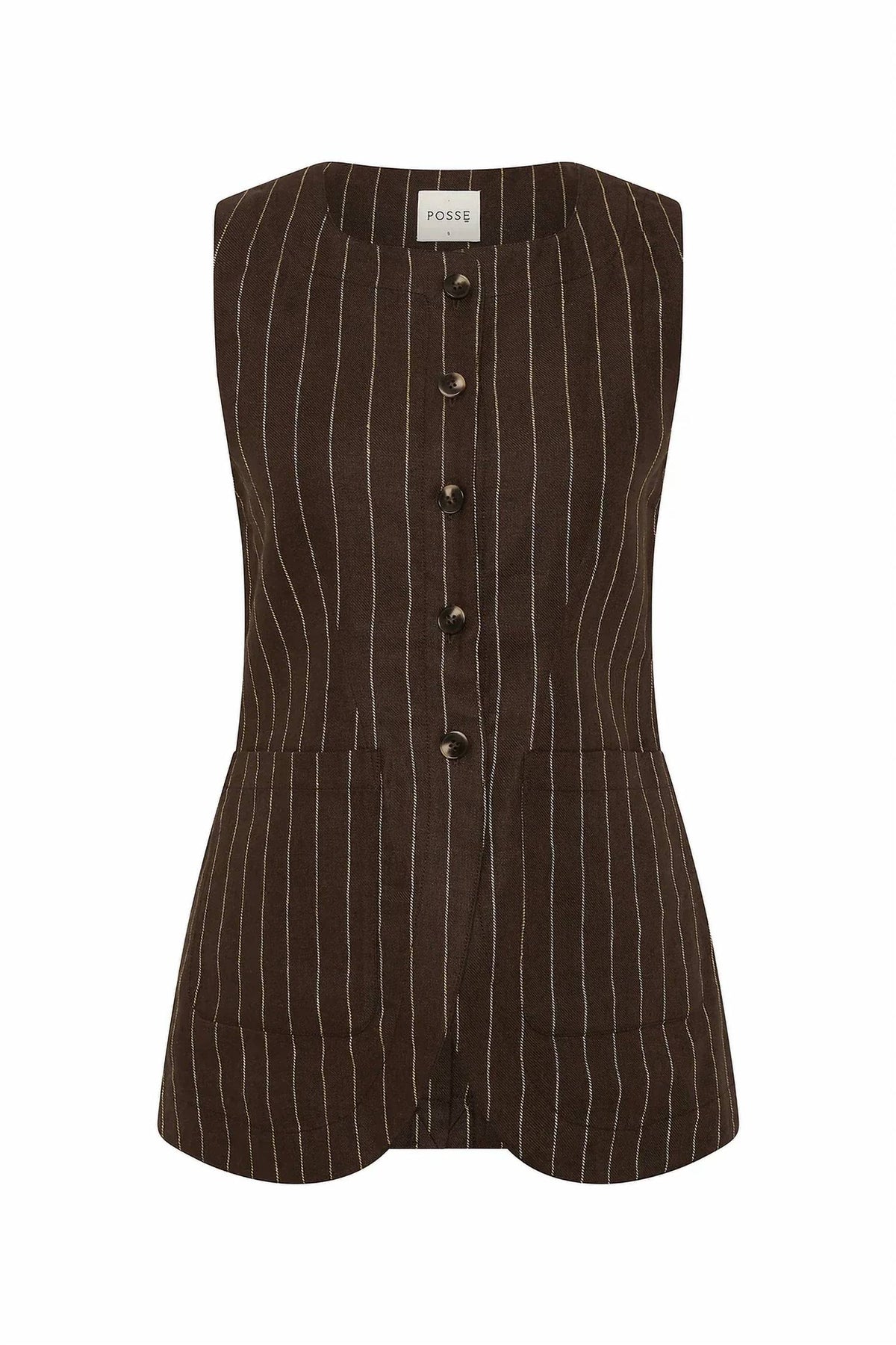 Posse - Emma Vest With Mottled Buttons