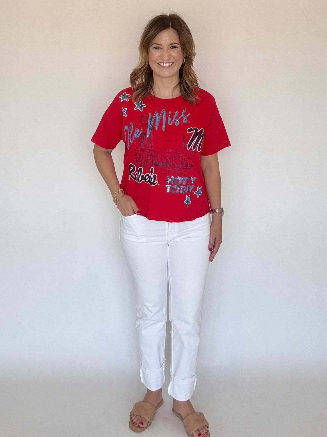 Stewart Simmons - Ole Miss 4th Quarter Sequin Tee