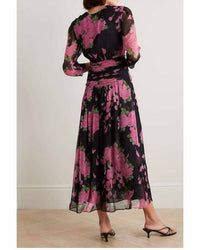 Rixo - Racquel V-neck Midi Dress