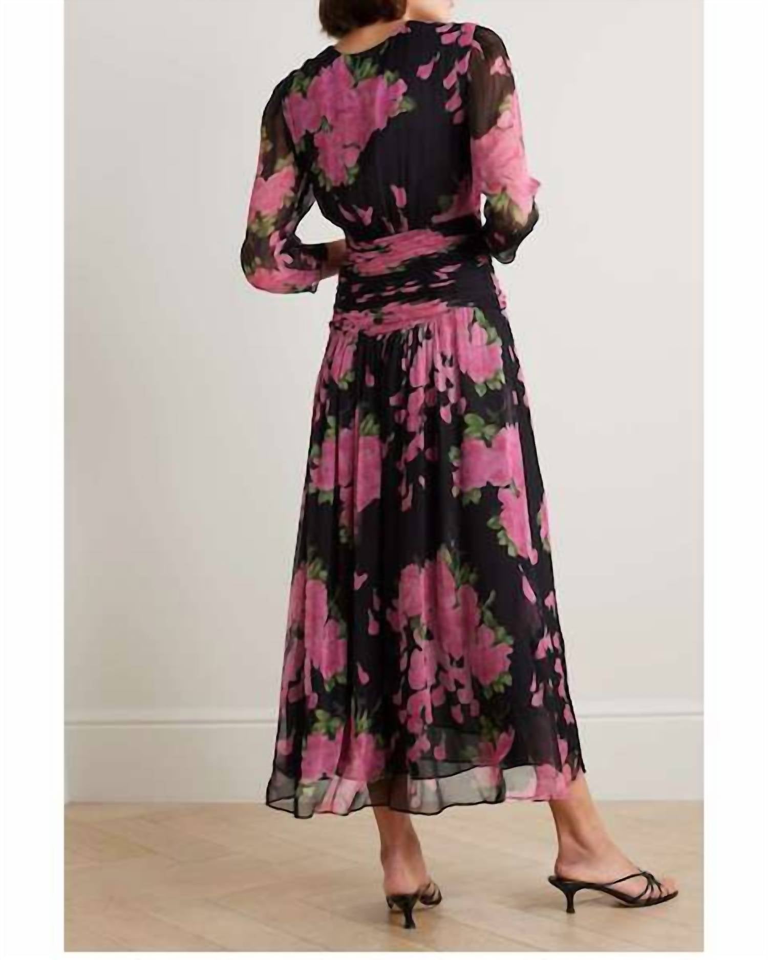 Rixo - Racquel V-neck Midi Dress