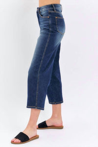 Judy Blue - Tummy Control Crop Wide Leg Jeans