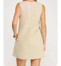 Strut & Bolt - Wavy Contrast Color Block Mini Dress