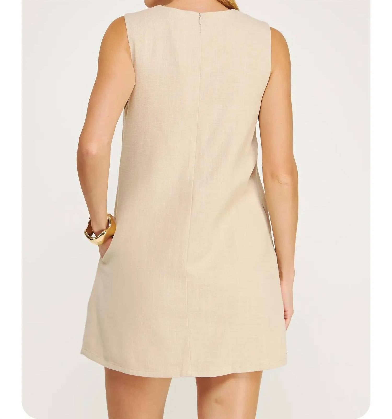 Strut & Bolt - Wavy Contrast Color Block Mini Dress
