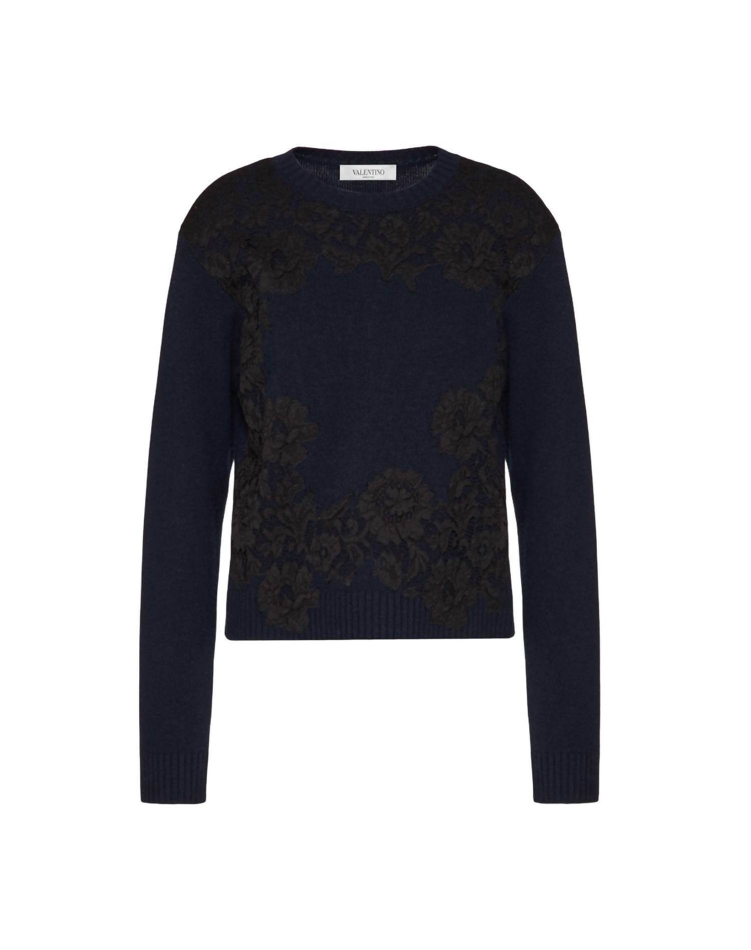Valentino - Cashmere Wool And Heavy Lace Sweater