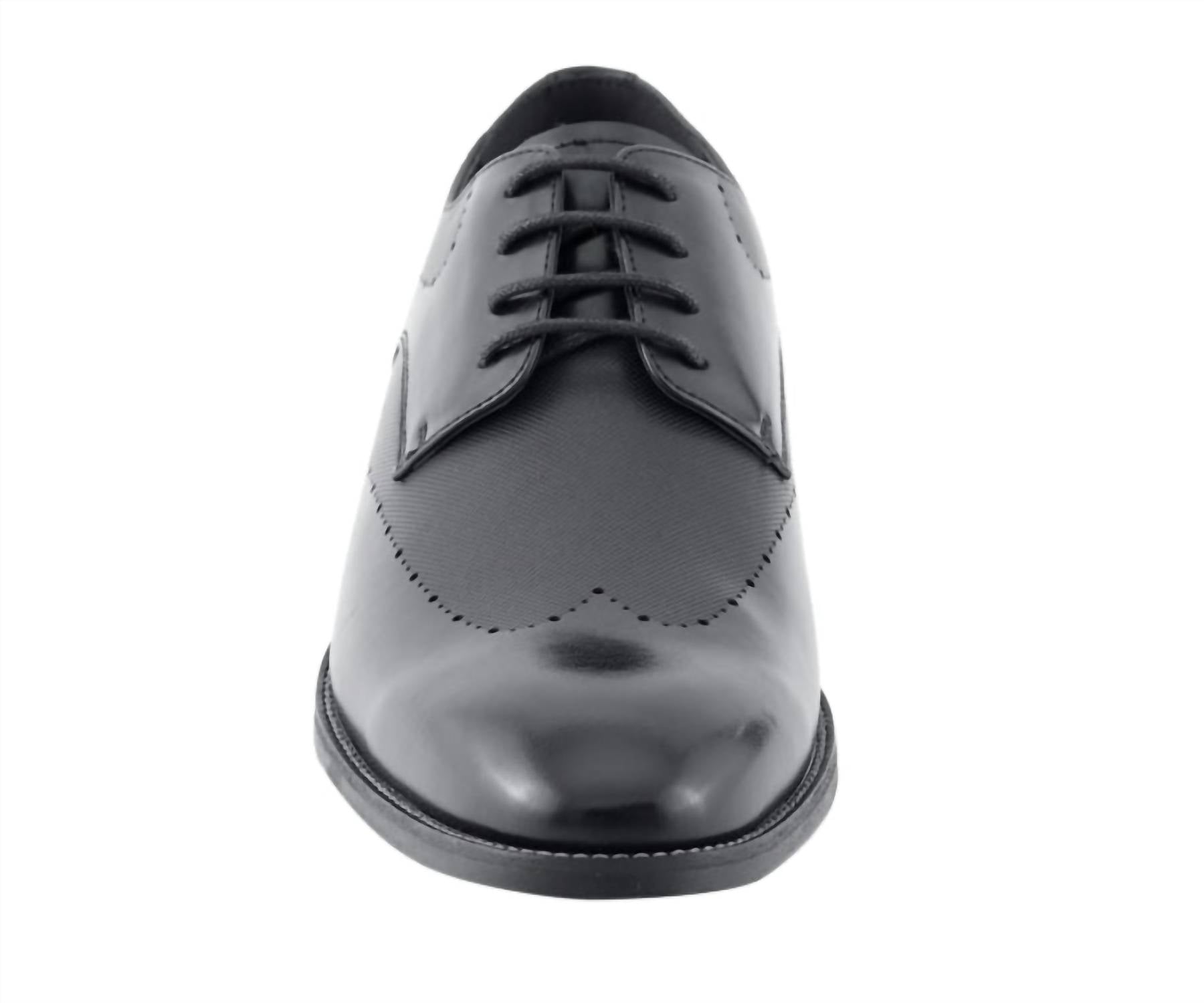 Amali Men's Luke Derby Shoes in black - men's shoe - detail view