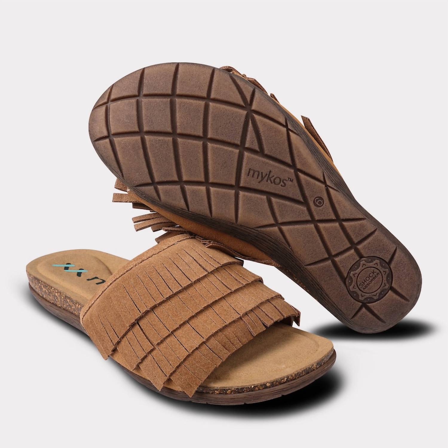 Mykos Women's Clea Slide Sandal in chestnut - women's sandal - view 9