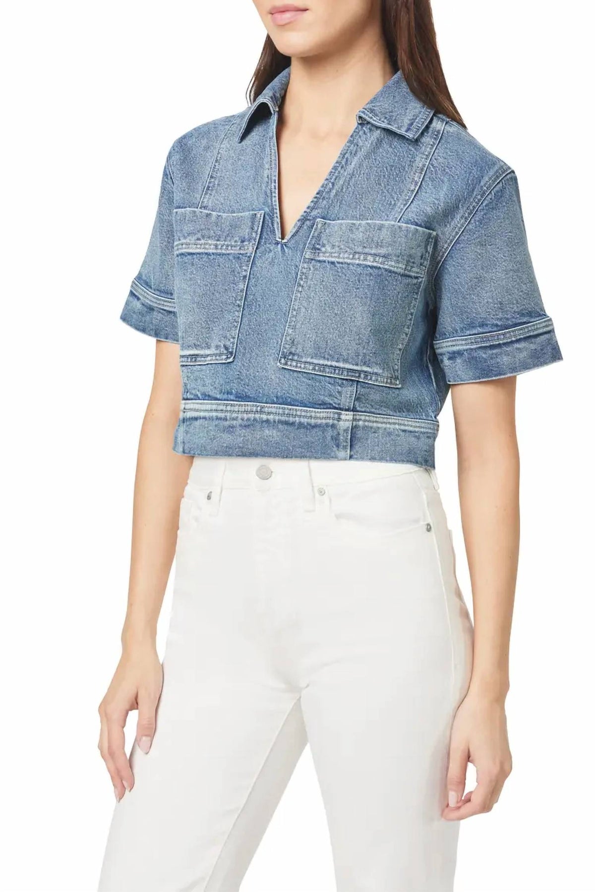 Habitual - Boxy Denim Crop Top