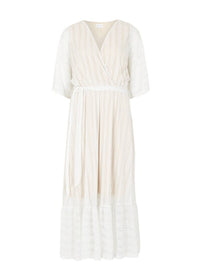 Apricot - Lurex Mesh Kimono Maxi Dress