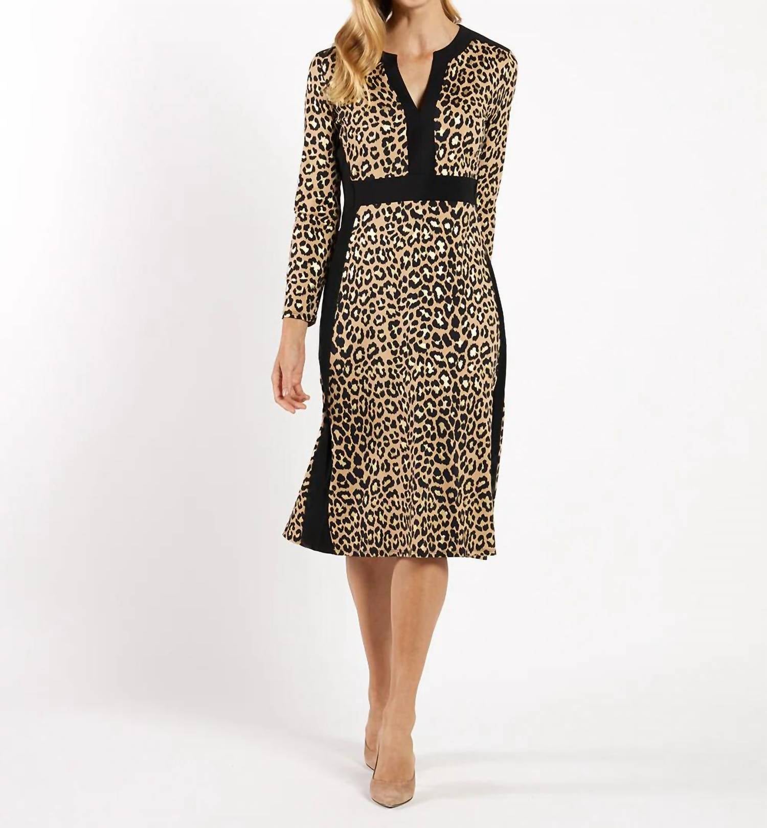JUDE CONNALLY Zelda V-neck Dress in gold foil - women's dress