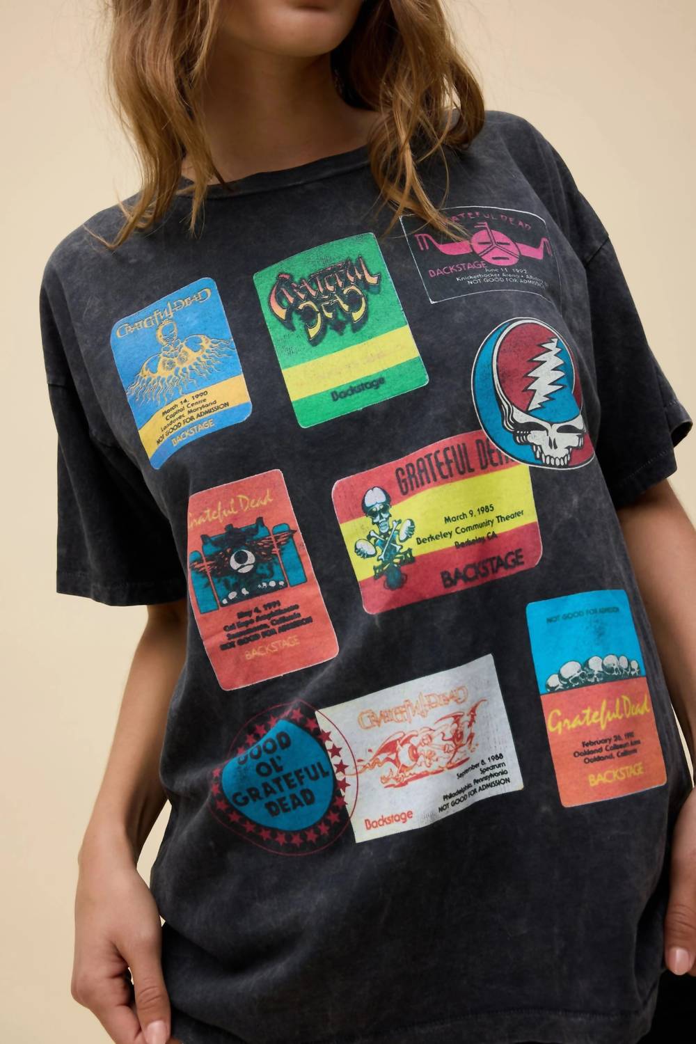DAYDREAMER Grateful Dead Backstage Tee in black - women's t-shirt - alternate view