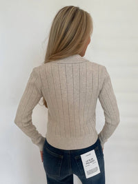 Kinross - Somary Rib Button Front Polo Sweater