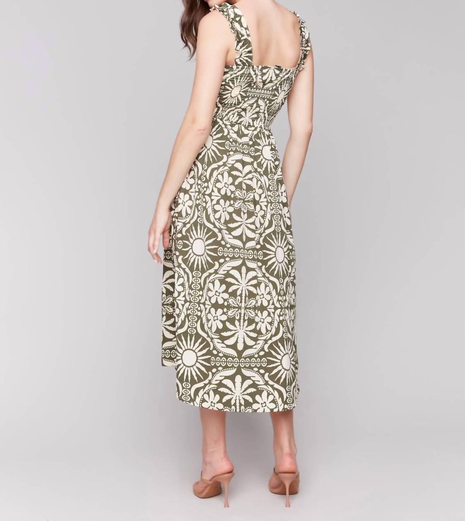 Charlie B - Printed Sleeveless Midi Dress