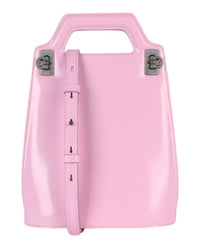 Salvatore Ferragamo Women's Micro Wanda Patent Leather Shoulder Bag in pink - women's bag
