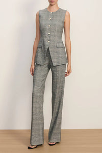 Veronica Beard - Lois Button Front Crew Neck Vest