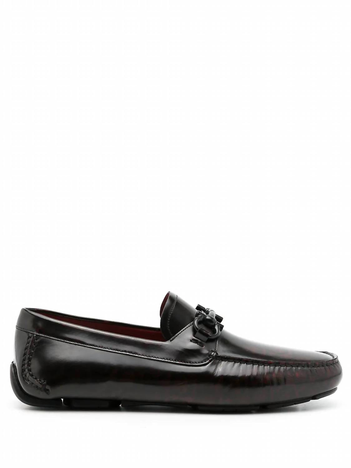 Salvatore Ferragamo Men's Leather Penny Loafer in red black - men's loafer