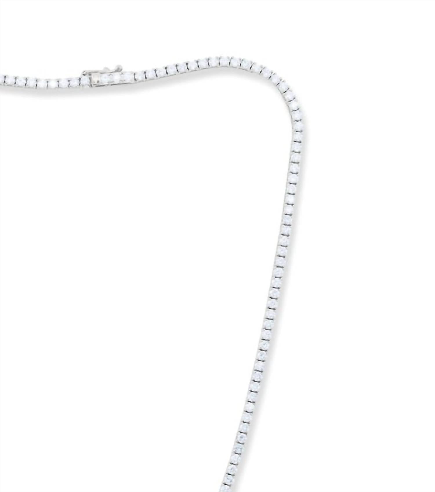 Diana M Jewels - 19.30 Cts Lab Grown Round Diamond Tennis Necklace