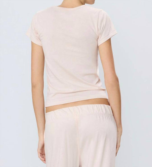 Eterne - Fitted Crewneck Short Sleeve Cotton Modal T-shirt