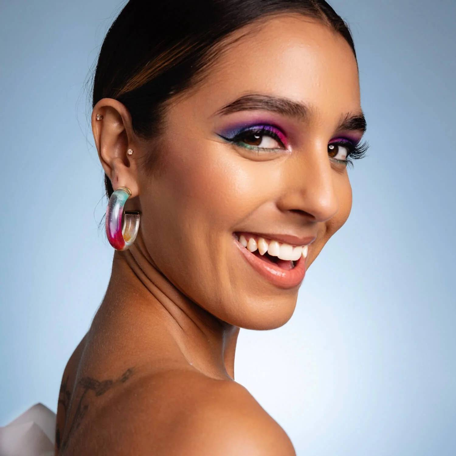 Gold & Honey - Women's Mermaid Lucite Hoops