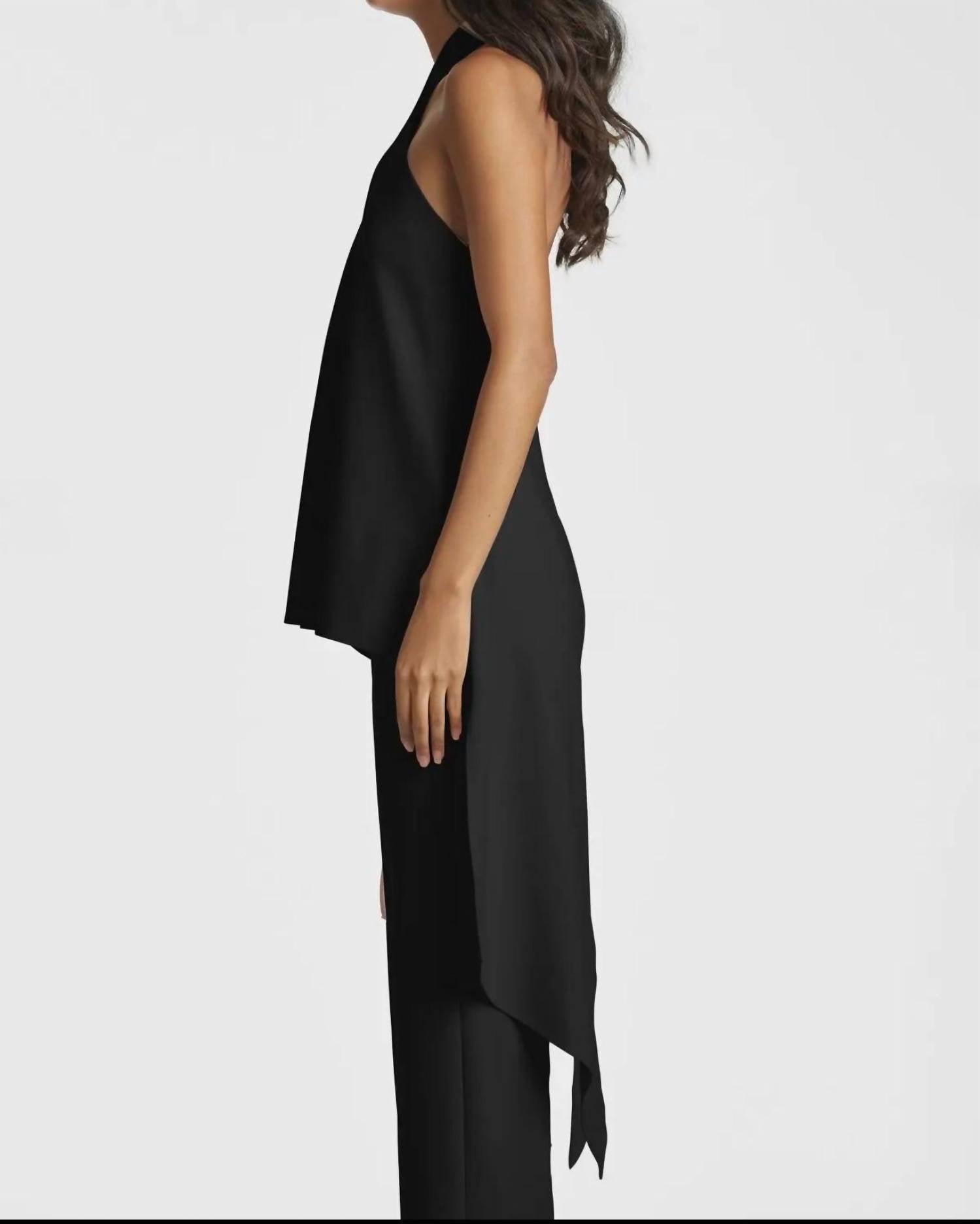 SACHIN & BABI Sabrina Halter Neck Top in black - women's tank top - alternate view