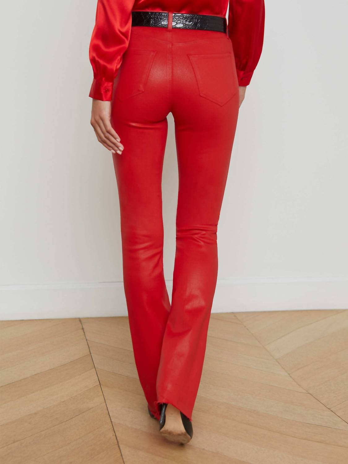 L'Agence - Ruth High Rise Straight Raw Hem Jean