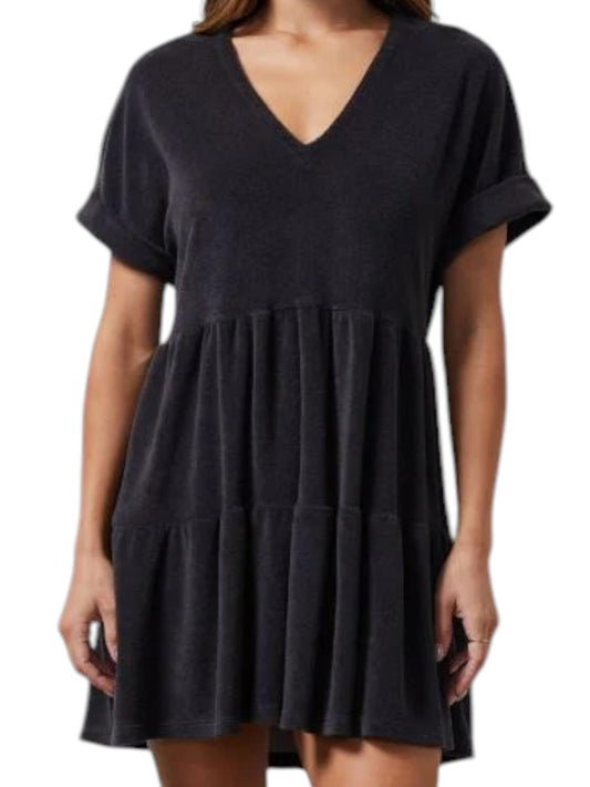 Monrow - Terry Cloth Tiered Dress