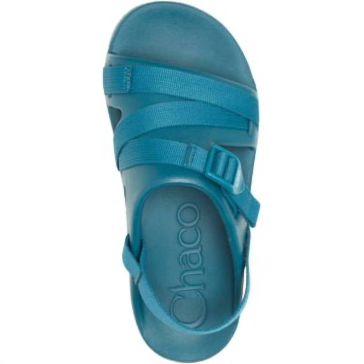 Chaco Kids Chillos Sport Sandals in ocean blue - kids' sandal - detail view