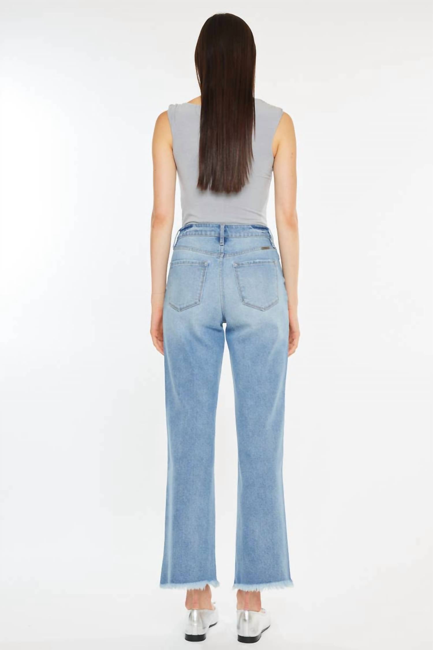 Kancan - High Rise Slim Wide Leg Jeans
