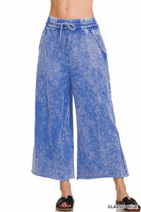 Zenana - Mineral Wash Wide Leg Pants