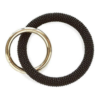 INK+ALLOY Women's Seed Bead Bangle Key Ring in black - women's accessory