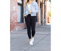Julia Rose - Alana 7/8 Ankle Length Black Leggings With Pockets