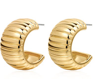 Luv Aj - Women's Remy Ridged Hoops Earring