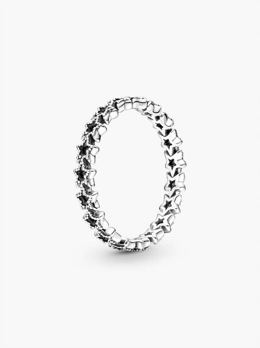 Pandora - Women's Band of Asymmetric Stars Ring