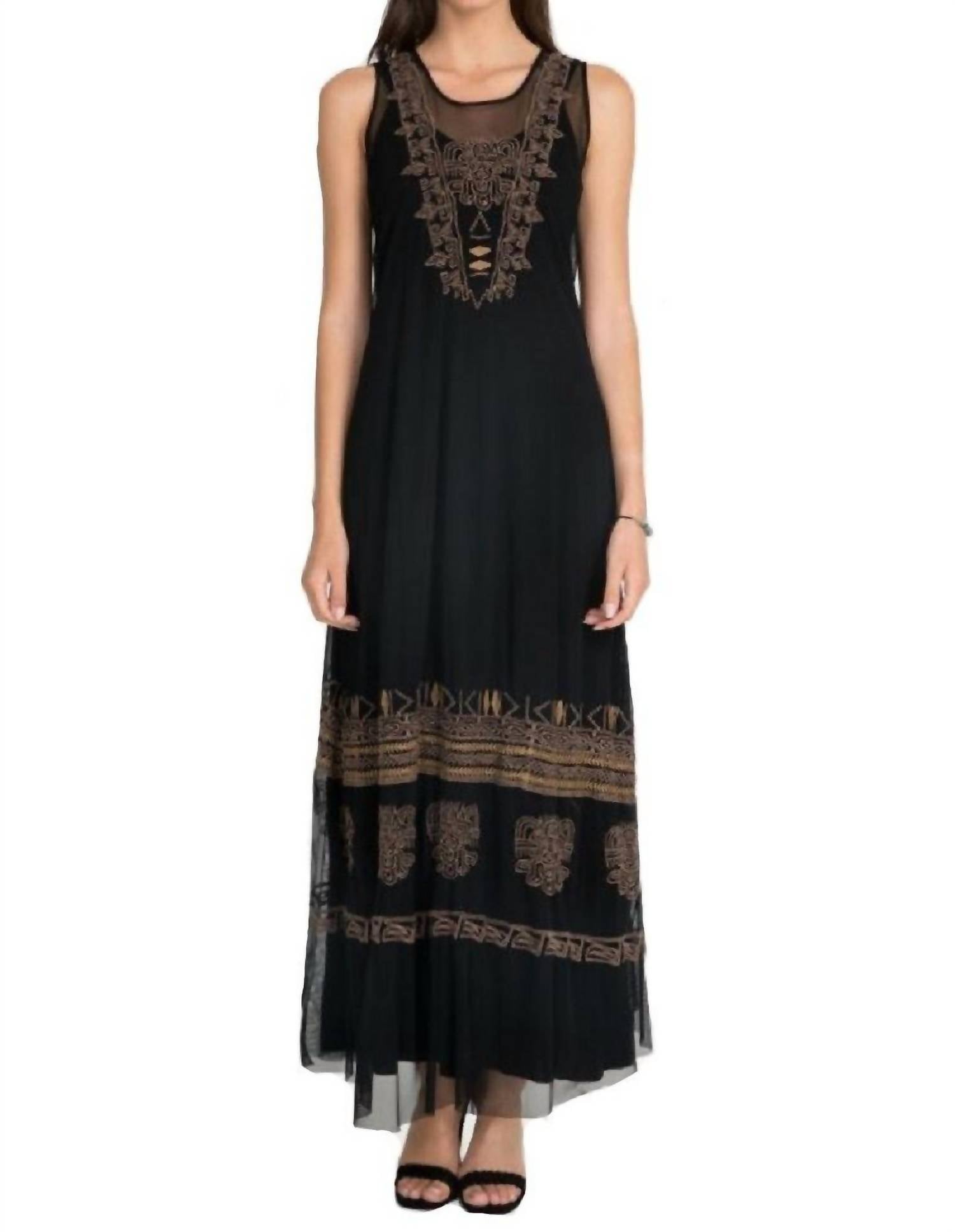 Johnny Was Tapiwa Maxi Dress XSmall / Black