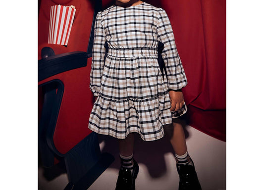 Mayoral - Toasted Almond Plaid Dress