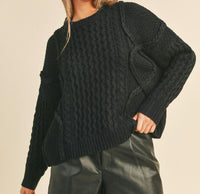 Merci - Women's Ella Braided Cable Sweater