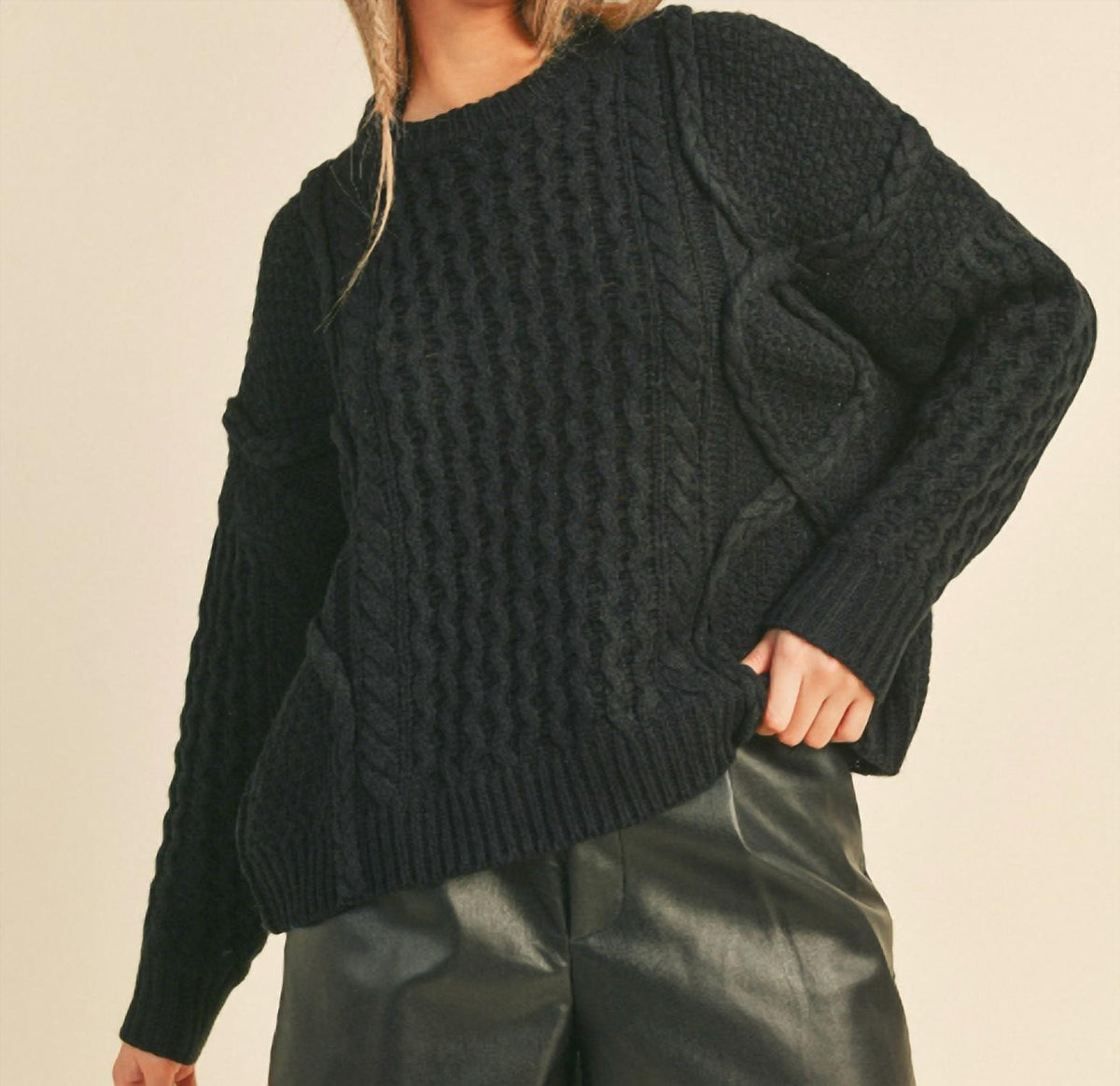 Merci - Women's Ella Braided Cable Sweater