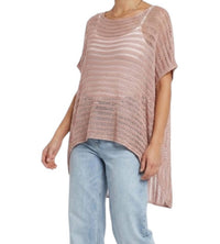 B & K Moda - Open Weave Knit Top