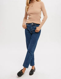 Bluivy - Essential Rib Turtle Neck Pullover