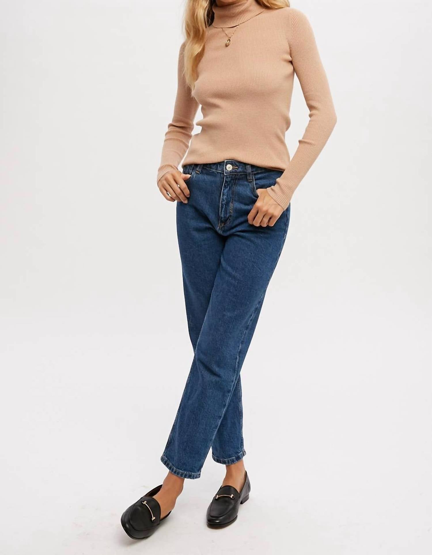 Bluivy - Essential Rib Turtle Neck Pullover