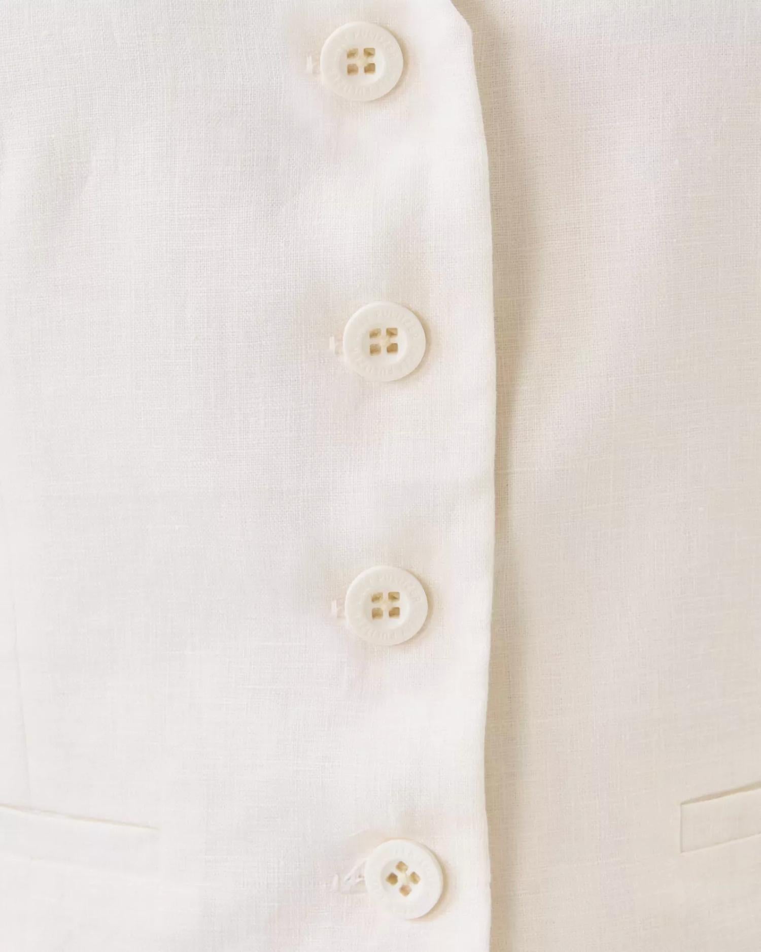 Lilly Pulitzer Bleecker Linen Vest in resort white 1 - women's jacket - view 5